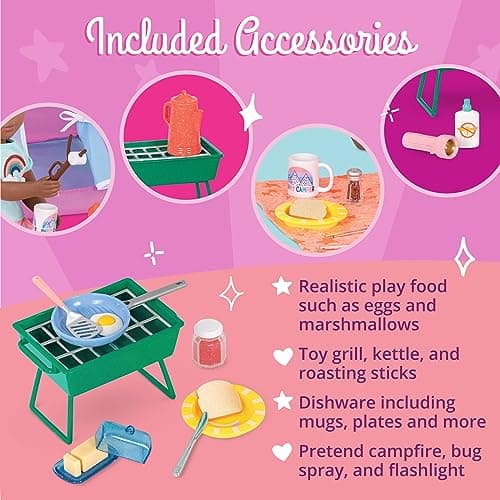 Glitter Girls 14-Inch Doll Accessories, Campfire & Portable BBQ Grill — view 3