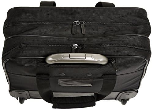 Amazon Basics Laptop bag with quick-rolling wheels and easy-access front pocket - fits Laptops up to 15.6 inch (39.6 cm), Black — view 6