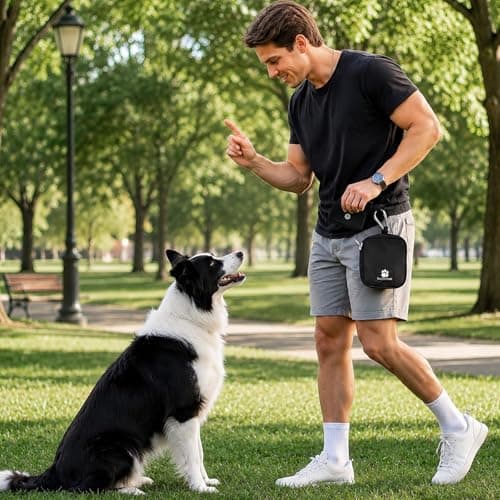 BOFYTR 2Pcs Black Dog Treat Pouch, Magnetic Closure Training Bag with Clip, Compact Storage Pouch for Outdoor Walking & Hiking — view 6