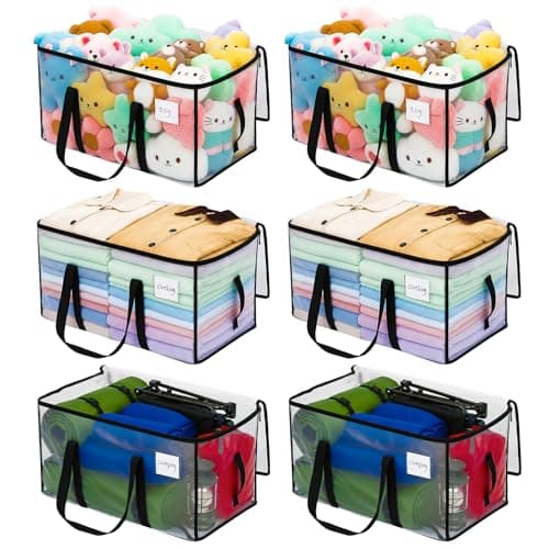 Dntorx 6 Pack 90L Moving Bags Heavy Duty Moving Boxes Dorm Storage Bag