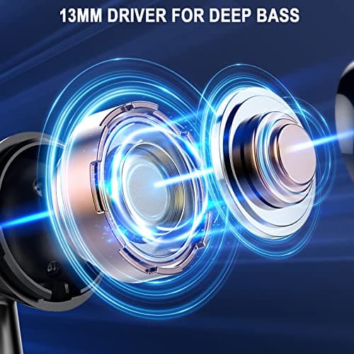 Wireless Earbuds, Bluetooth 5.4 Headphones in Ear with 4 ENC Noise Cancelling Mic, Bluetooth Earbuds 40H Playtime, Ear Buds HiFi Stereo Deep Bass Wireless Earphones, IP7 Waterproof, USB-C Fast Charge — view 3