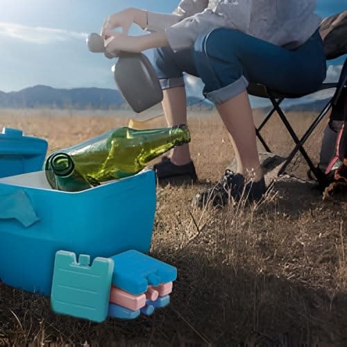 ZOPPER Reusable Ice Packs - Freezer Blocks 8cm mini Cooler Bags Assorted Colors RCoolest for Hours Powerful Chillers Lunch Box Travel Picnic and Outdoor Activities Ice Brick Picnic- 6pk — view 5