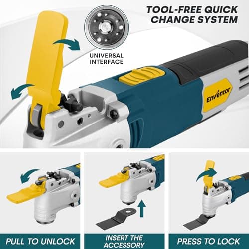 Enventor Oscillating Multi Tools, 300W 15000-22000 OPM, 6 Variable Speeds — view 5
