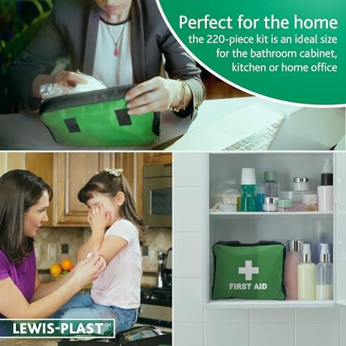 First Aid Kit Bag - 220 Piece Survival Kits - Safety Essentials for Travel, Car, Home Camping, Work, Hiking, Holiday, Outdoor Activities - Pack Supplies - Large (Package may vary) — view 4