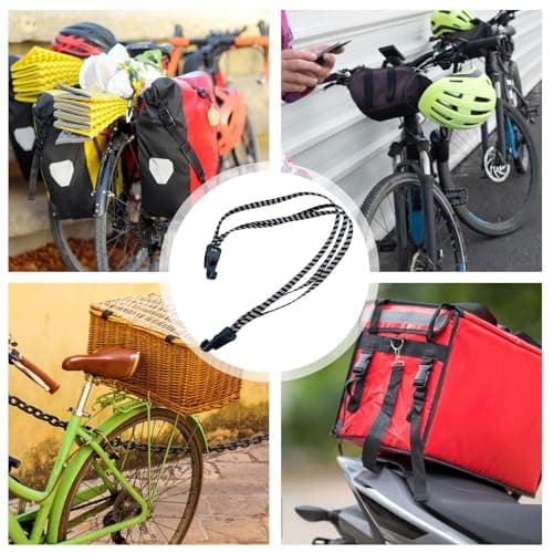 Motorcycle Luggage Strap - Strong Shelf Tie Rope with Hook, Lightweight Practical Bunge Strap | Safety Tag Binder for Suitcase Cargo Bundle Rack Mount Touring Utility Packing — view 3