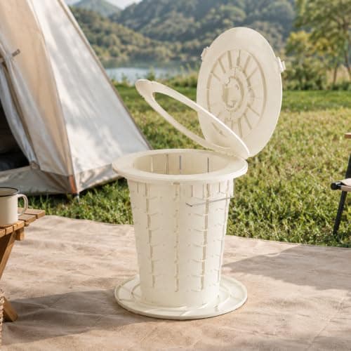 EVERGOODS Adjustable Portable Camping Toilet, Foldable Telescopic Travel — view 6