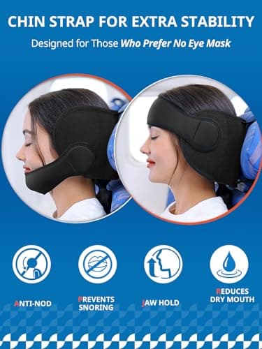 SARISUN Travel Pillow with Chin Strap for Different Seats, Stable Support — view 2