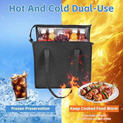 6 Pcs Foldable 12L Cooler Bag with Hard Liner — view 5