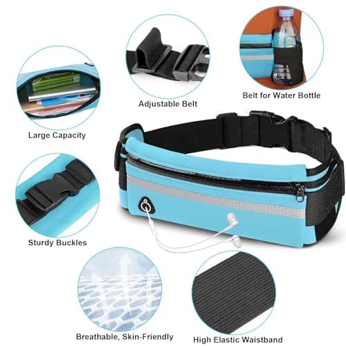 2 Pack Adjustable Running Belts for Women Men Suitable for All Phones — view 4