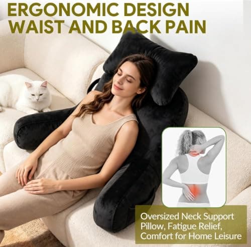 Reading Pillow, Extra Large 78cm/31in Bed Rest Pillow, Cuddle Cushion — view 6