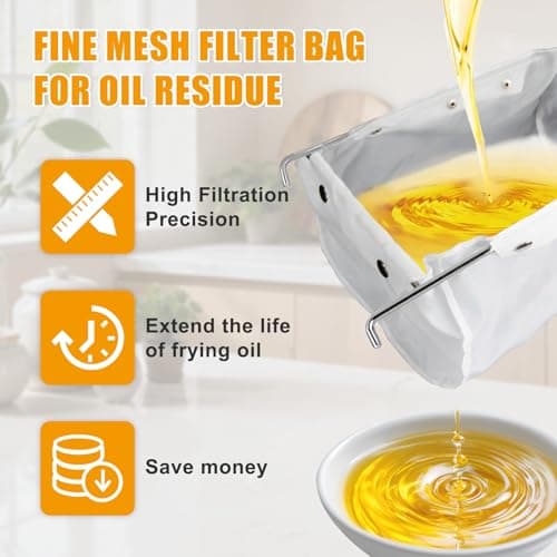 CARGEN 2PK 300 Mesh Fryer Oil Filter Bags 70lb for Commercial Restaurant — view 4
