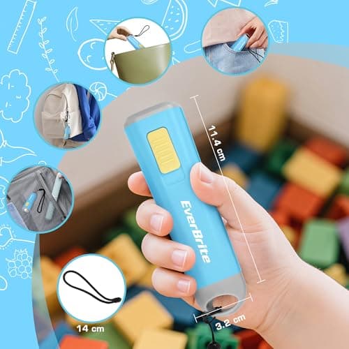 EverBrite Mini LED Flashlight, Lightweight (46 g), Blue — view 2