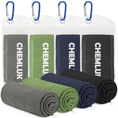 CHEMLUK Cooling Towels for Hot Weather: 100x30CM Instant Cool Towel for Neck Face UPF 50 Quick Dry Microfibre Ice Sweat Towel for Gym Sports Running Hiking Workout Travel