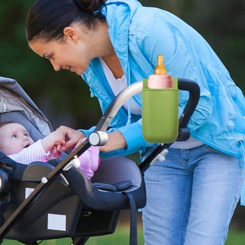 Stroller Attachment Cup Holder Storage Organizer Nursery Storage Teether — view 3