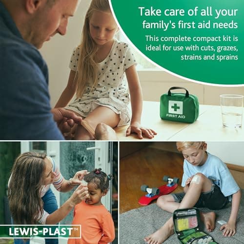 Lewis-Plast Premium First Aid Kit For Home Car Holiday And Workplace - Includes Bandages, Eye Pods, Ice Packs And Essentials For Everyday Situations, 90 Count (Pack of 1) — view 3