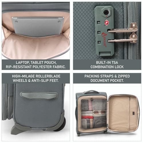 Aerolite 55x40x20 Expandable Ryanair Priority Suitcase, 2 Wheels — view 4