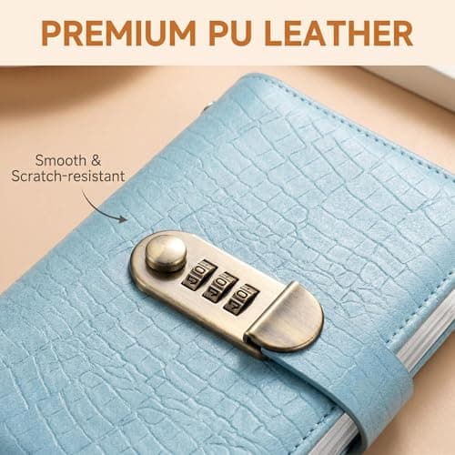 Copbopwn 100 Envelopes Saving Challenge with Combination Lock Vintage Crocodile Texture Money Saving Wallet, 18x11cm Savings Challenge Book Cash Saver Budget Binder for Home Office Travel Gift — view 6