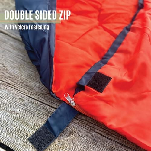 Milestone Hooded Sleeping Bag, 3 Season Single Envelope Style — view 6