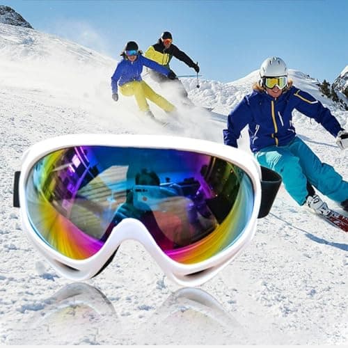 Generic Ski Snowboard Goggles with UV400 Protection and Anti-Fog Lens, Double-coloured Spherical Lens, Perfect for Skating, Skiing, Snowboarding — view 2