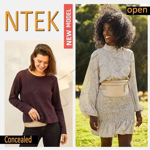 NTEK Travel Money Belt Bag | Secure Money Belt for Travelling | Passport Money Waist Bag | Undercover Hidden Travel Stealth Wallet | Security Pouch Anti-Theft Travel Bag Cash Money Use (Cream) — view 4