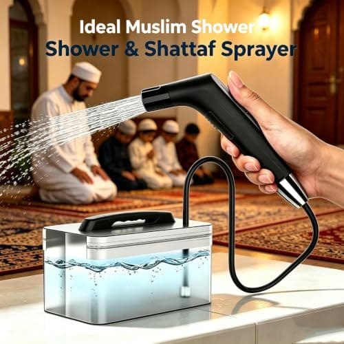 Portable Bidet for Travel – Rechargeable Handheld Shattaf Sprayer with 2.3L Tank, Muslim Shower for Camping, RV, and Outdoor Hygiene — view 3