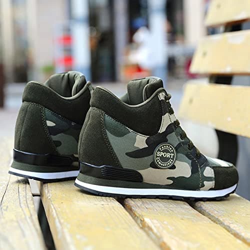 2026 Trainers Women's Shoes Leisure Women's Camouflage Travel Soft Sole Comfortable Lace-up Shoes Outdoor Shoes Running Fashion Sports, Army Green, 8 UK — view 2