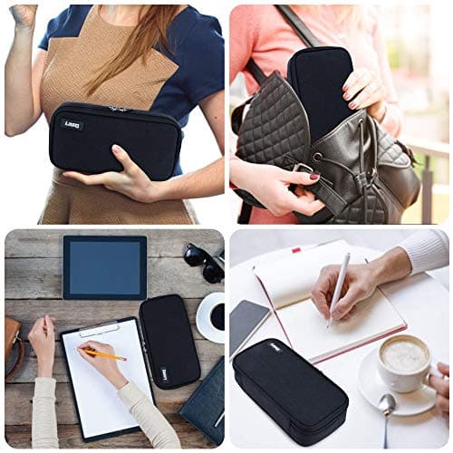 Chelory Big Capacity Pencil Case Large Pencil Cases High Storage Pencil Bag Pouch for Boys Girls Teens Middle College School Office Stationary Supplies Makeup Bag Men Women (Black) — view 6