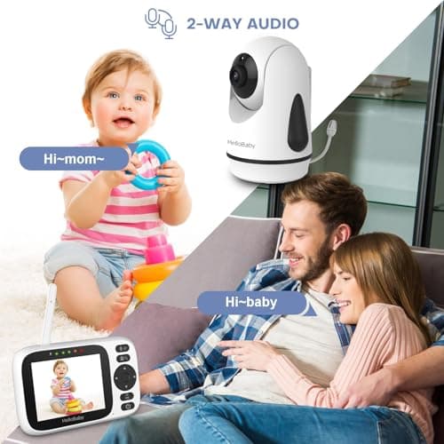 HelloBaby Baby Monitor with Camera and Night Vision No WiFi 3.2" IPS Screen — view 4