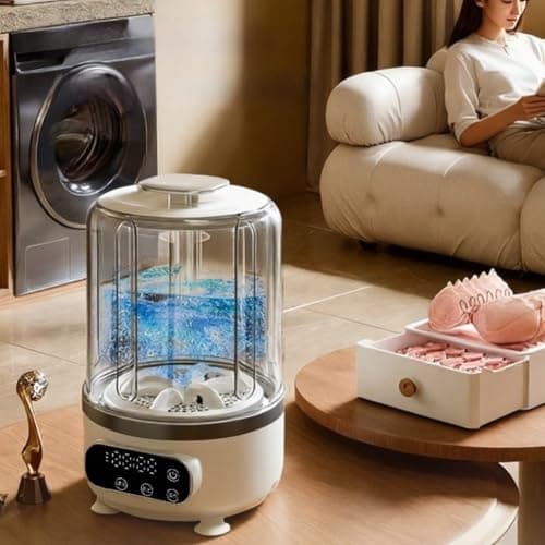 Portable FOR mini Washing Machine USB Rechargeable Underwear Socks Washer 2 5L(Rose Gold) — view 4