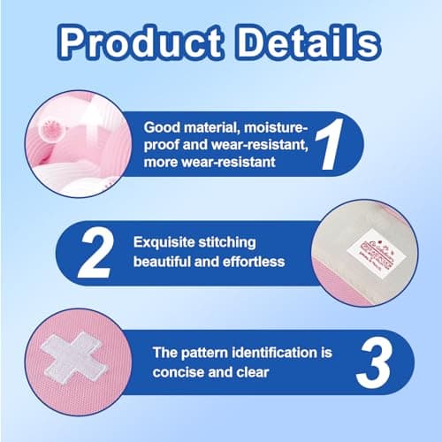 DHSWNNG 2 PCS First Aid Bag Empty, Mini First Aid Kit Portable Medicine Bags Waterproof Medicine Travel Storage Bag First Aid Pouch for Hiking Camping (2 Sizes, Pink) — view 5