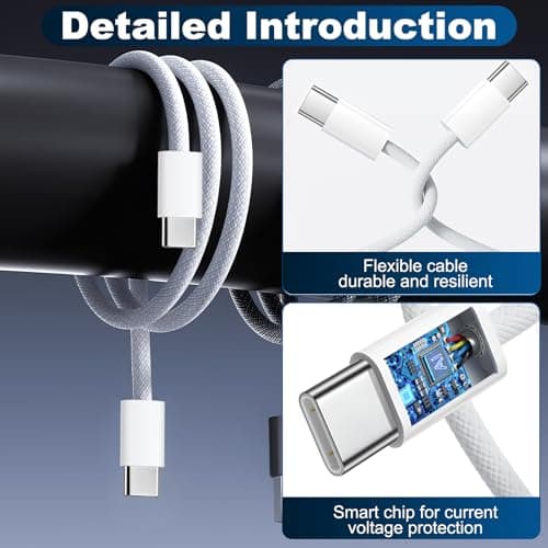 RTDHO 4 Pack USB C to USB C Cable 60W Charger Cable Fast Charging Type C — view 6