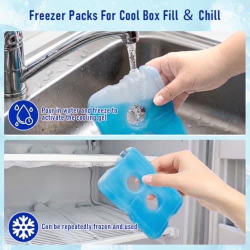 320ml 5 Pack Ice Packs for Lunch Boxes With 5 Pack Drawstring Bag — view 5