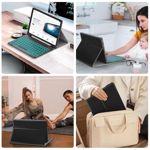 JUQITECH Backlit Wireless Keyboard Case for Samsung Galaxy Tab A11+ A9+ 11" — view 4