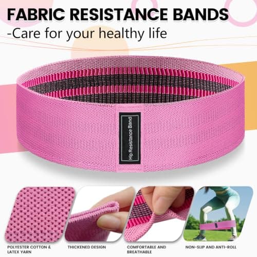 Exercise Band, Resistance Bands Set for Glutes,Yoga, 3 Level Green — view 3