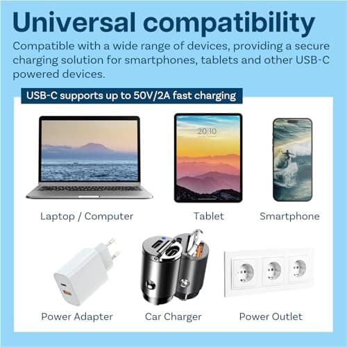 MMOBIEL USB Data Blocker & USB-C Data Blocker [2 Pack] Protect Against Juice Jacking – Charge Only Adapter, Safe Charging – USB-A/USB-C Defender - Refuse Hacking - Data Blocking Adapter – Black — view 4