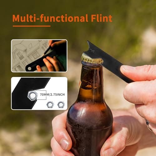 2PCS Flint and Steel Fire Starter Kit, Ferro Rod, Survival New Upgrades — view 4
