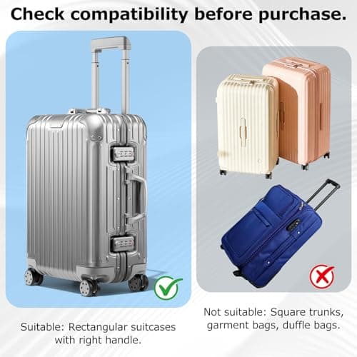 ElysianTails 3 Pcs Suitcase Covers Protectors Set Clear PVC Luggage Covers for Suitcases 24 28 30Inch Waterproof Anti-Scratch Travel Protector Kit for Business School Wheeled Suitcase — view 4
