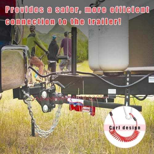 Trailer Breakaway Cable, Stainless Steel Spring Safety Towing Coiled Wire — view 4