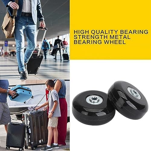2Pcs Luggage Replacement Wheels with Rubber Universal Swivel Casters — view 5