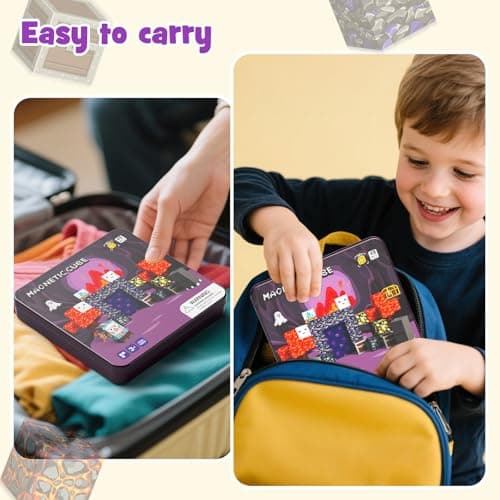 Kids Magnetic Blocks Travel Set: 49pcs Explorer Iron Case On-the-Go Fun — view 5