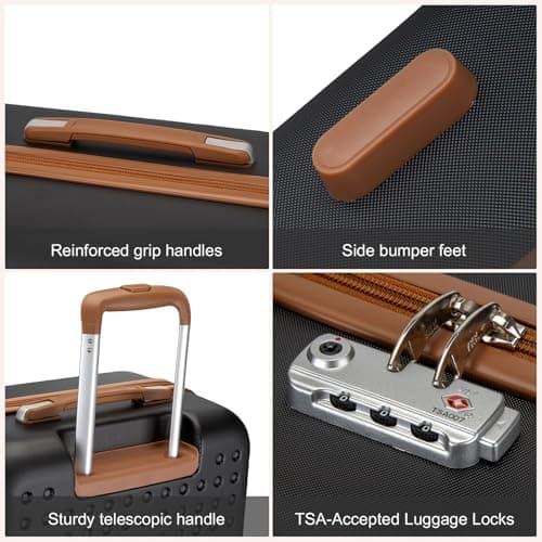 Kono Medium Suitcase, Lightweight Hard Shell Checked Luggage — view 5