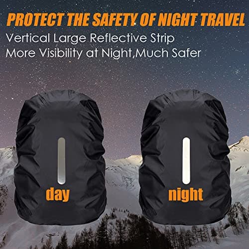 LICQIC Waterproof Rain Cover for Backpack, XS (20-30L), Black — view 3