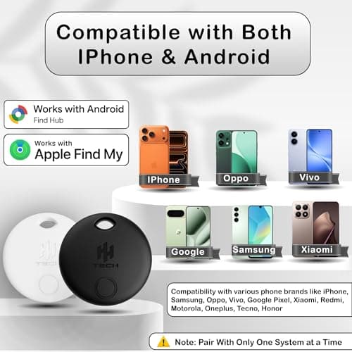 HH-Tech Smart Tracker Tag Dual (Black Pack-4) For Apple and Android Devices — view 2