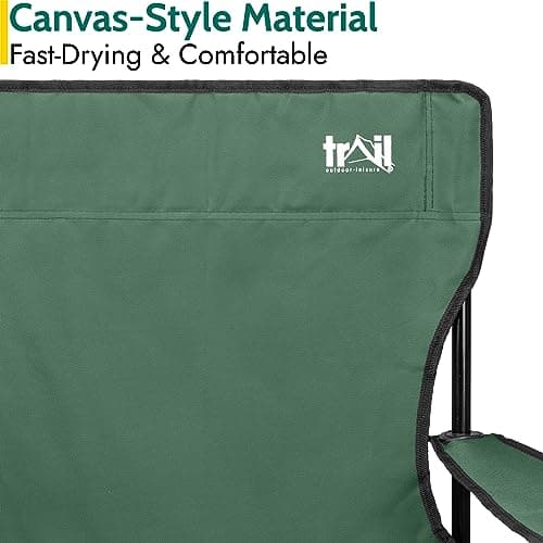 Trail Folding Camping Chair with Cup Holder, Green — view 5