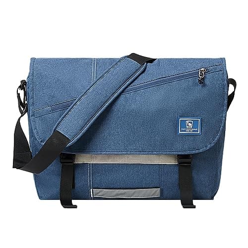 OIWAS Messenger Bags for Men, 15.6 Inch Satchel Bag Men Bag Shoulder Bag Laptop School Travel Work Blue
