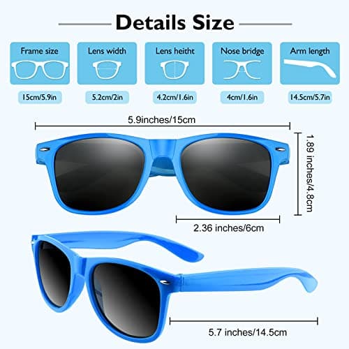 Bouiexye 20 Pack Sunglasses for Birthday, Summer Beach Pool Party Favors and Supplies — view 3