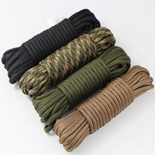 aufodara 4pcs 19ft/6 meters Paracord Rope 7 Inner Strands Nylon Rope 550lb Breaking Strength for Outdoor Survival Rope, Lanyards, Keychain, Dog Collar, DIY Kit Craft Toy (D4-A-4x19ft) — view 6