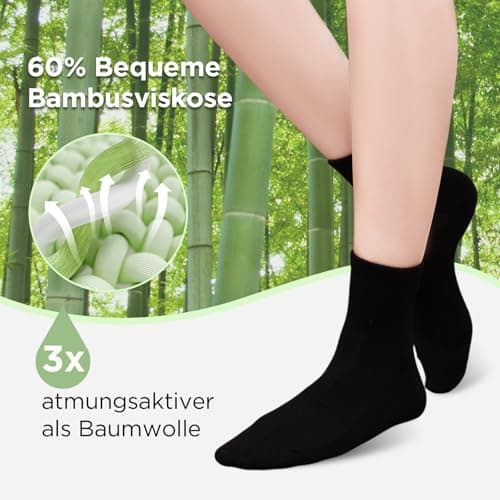 Briyat Bamboo Socks Womens, Breathable Running Sports Socks 6 Pack 3-5 — view 3