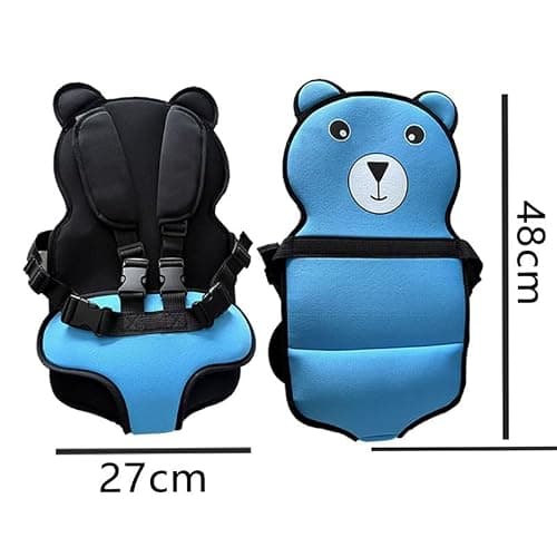 Toddler Suitcase Seat with Adjustable Belt, Portable Baby Seat on Suitcase, Cartoon Animal Ride on Luggage Seat for Travel (Black) — view 4