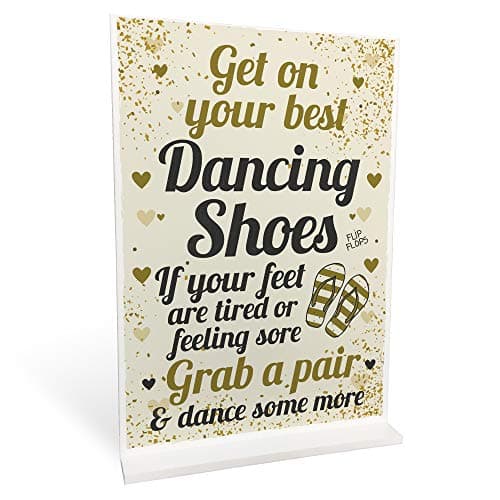 Red Ocean FLIP FLOP BASKET Wedding Sign Dancing Shoes Free Standing Plaque Wedding Decoration Keepsake